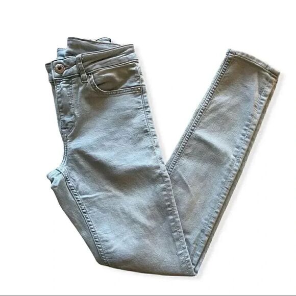 H& M Divident Light Blue Denim Skinny Womens Jeans, 4 - Picture 3 of 4